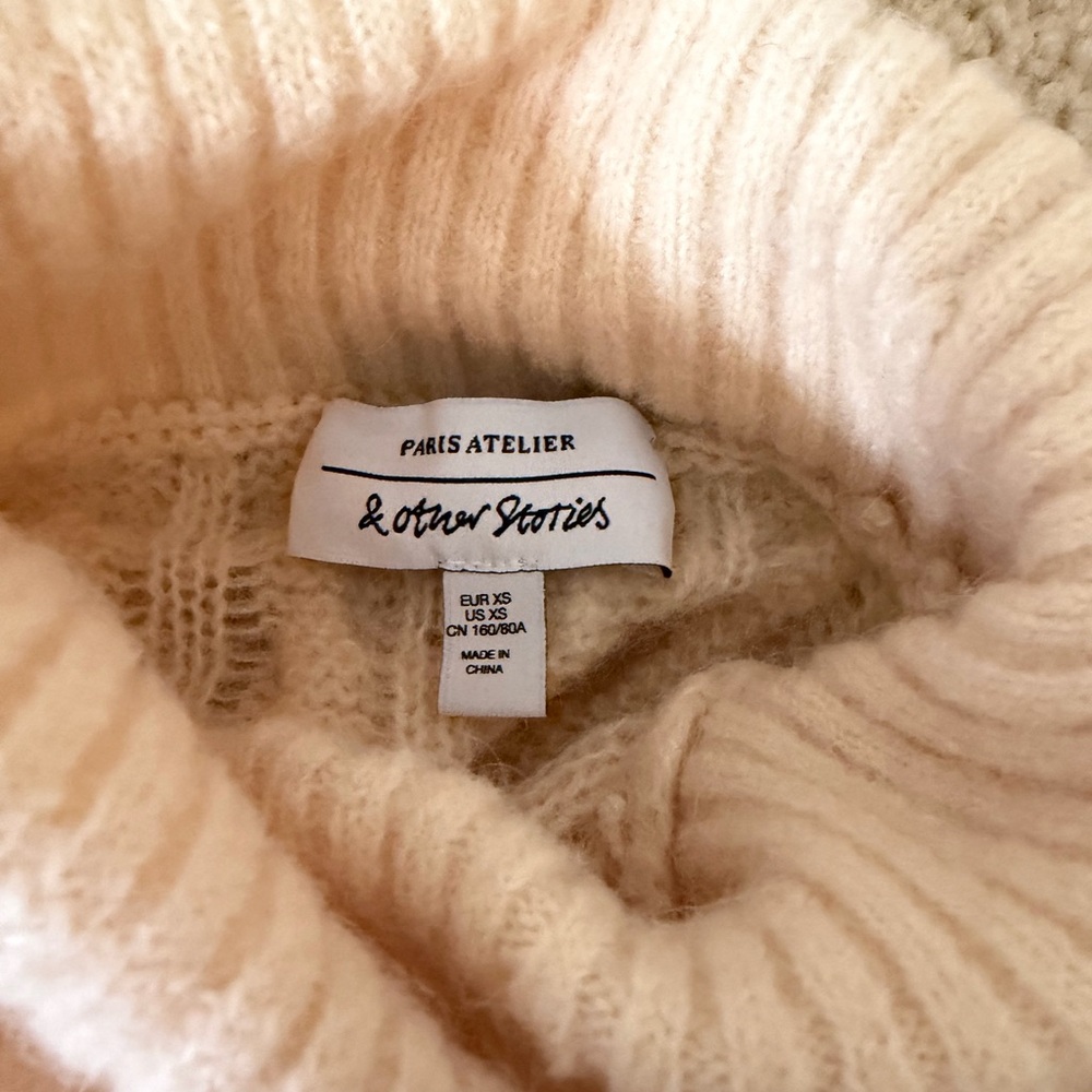 & Other Stories Cream Turtleneck Sweater - Picture 8 of 10